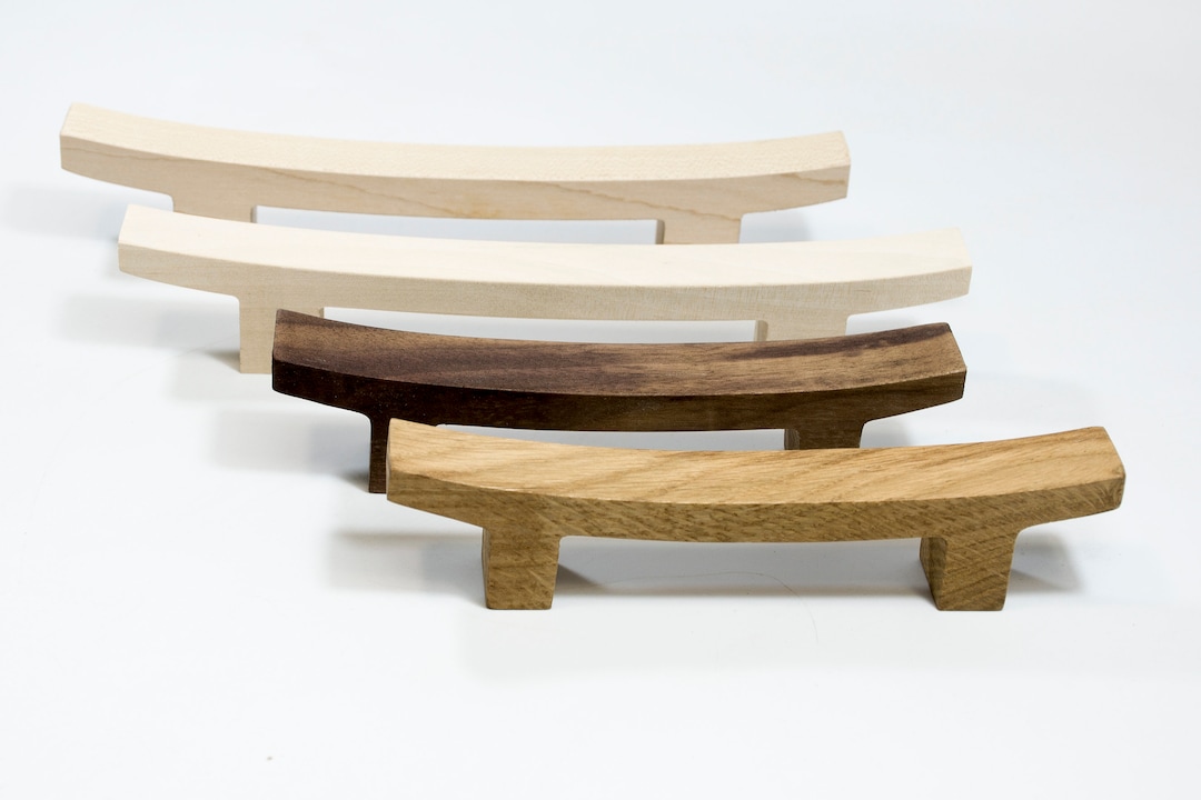 Japandi Style Handles, Cabinet Pulls and Knobs, Wooden Handles, Stylish ...