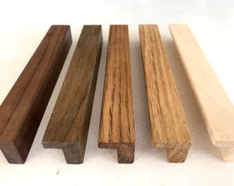 Wood handle, drawer pulls, cabinet handles, natural wood grips, cupboard handles, IKEA furniture, IKEA Pax, DIY furniture