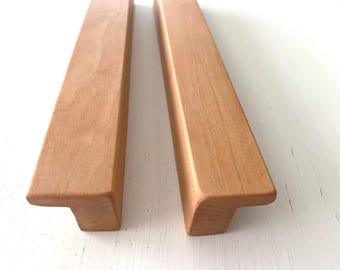 Tiradores de madera hechos a mano para armarios – Tiradores minimalistas escandinavos para cajones