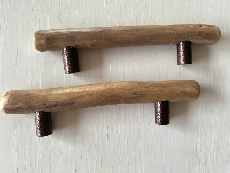 Driftwood pulls, drawer pulls, driftwood handles, original grips, IKEA furniture image 6