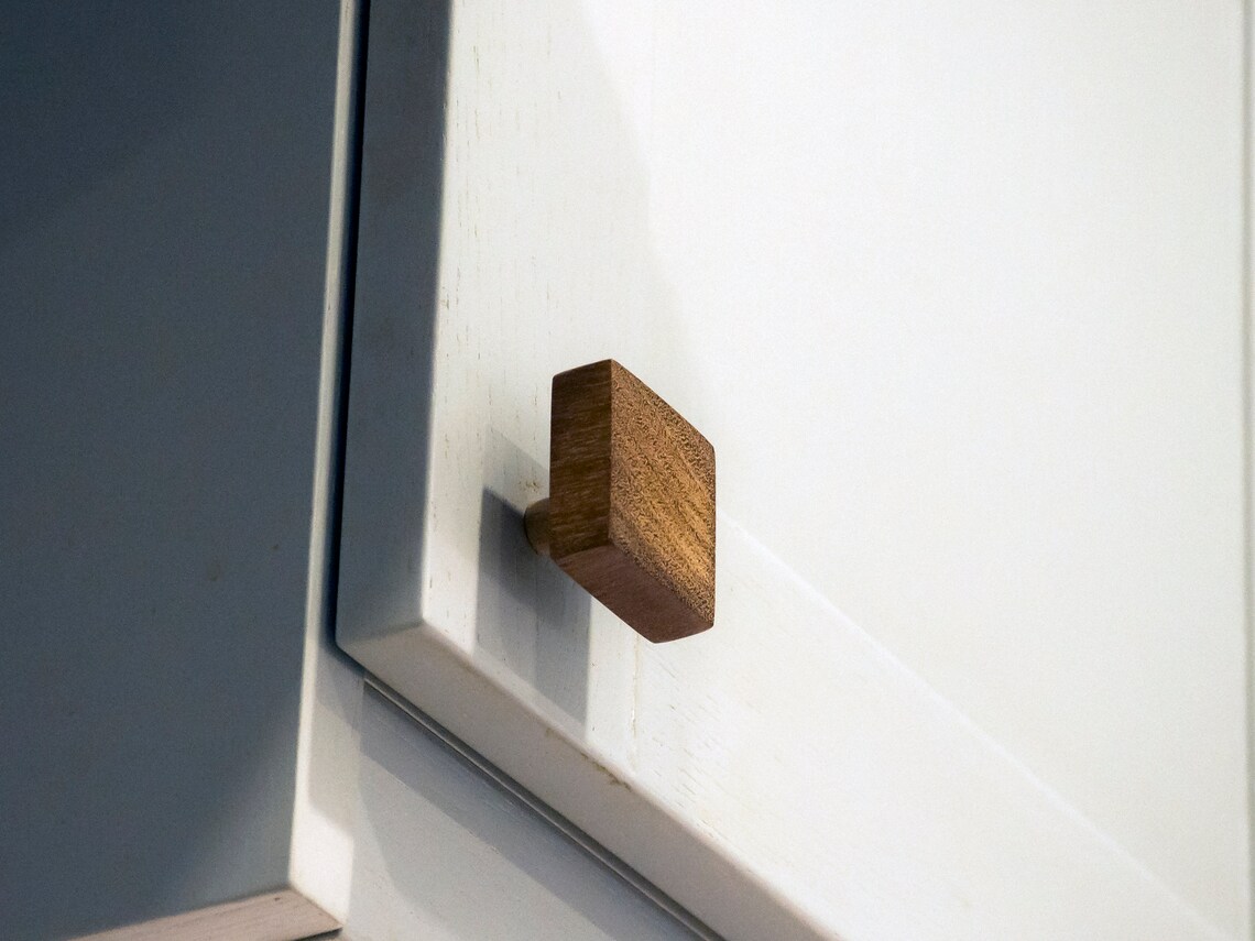 Mahogany Wood Knobs Wood Drawer Knobs Mahogany Etsy