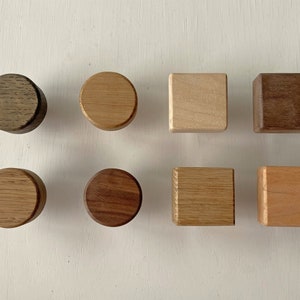 Wooden knobs, wood pulls, IKEA furniture, Kallax knob