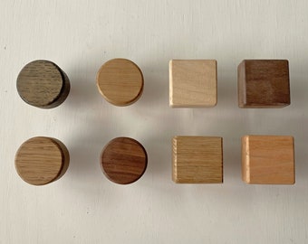 Wooden knobs, wood pulls, IKEA furniture, Kallax knob