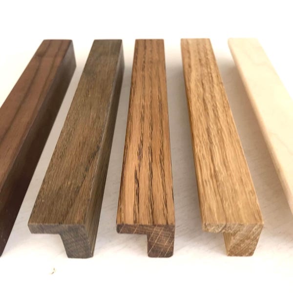 Wood Cabinet Handle, Drawer Pulls, Solid Natural Wooden Grips, Cupboard Handles, Classic Interior