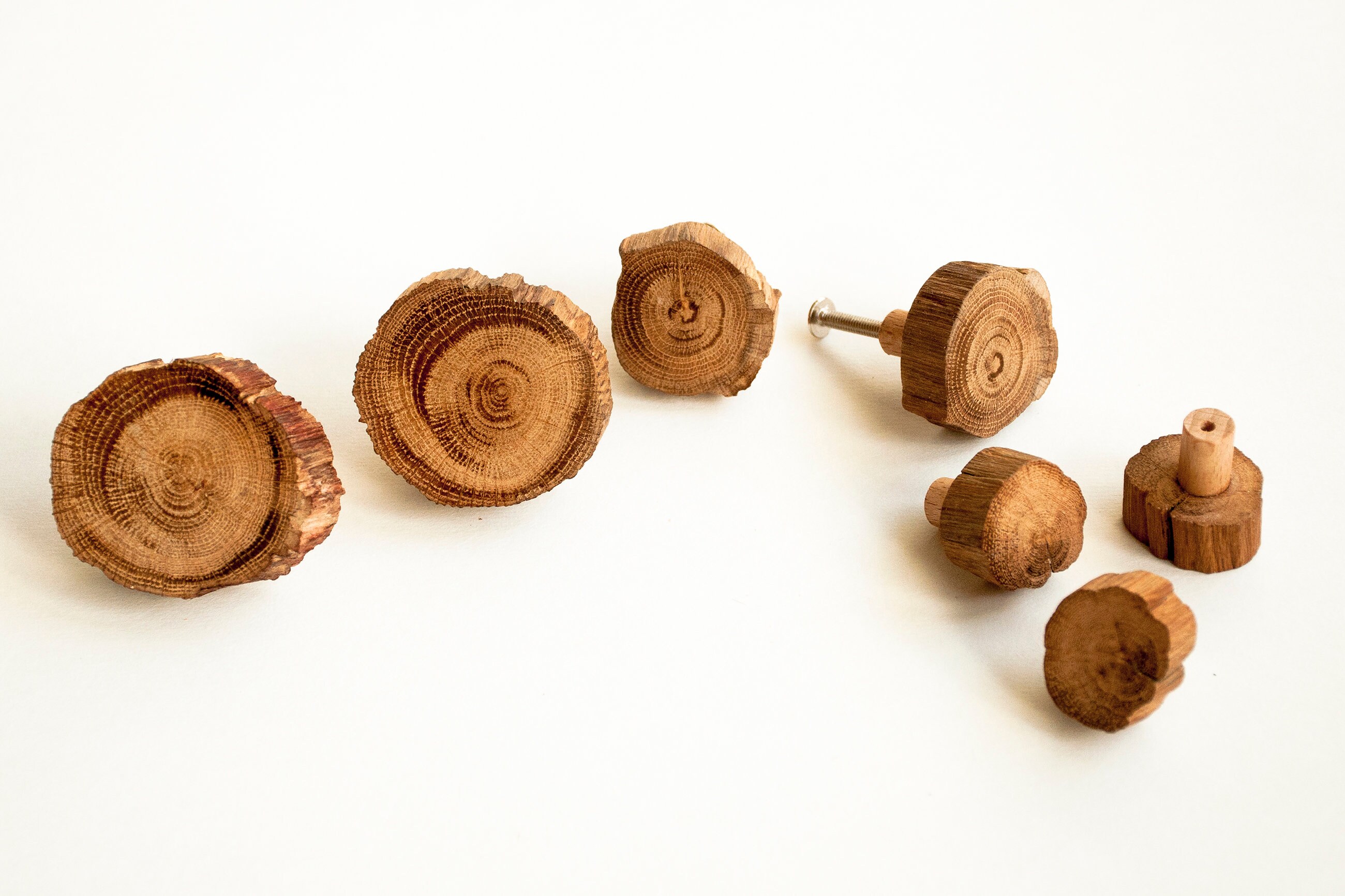 Furniture Knobs & Handles Oak Knobs Wood Drawer Etsy