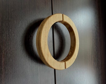 Wooden cabinet handles, cupboard handles, half moon pulls