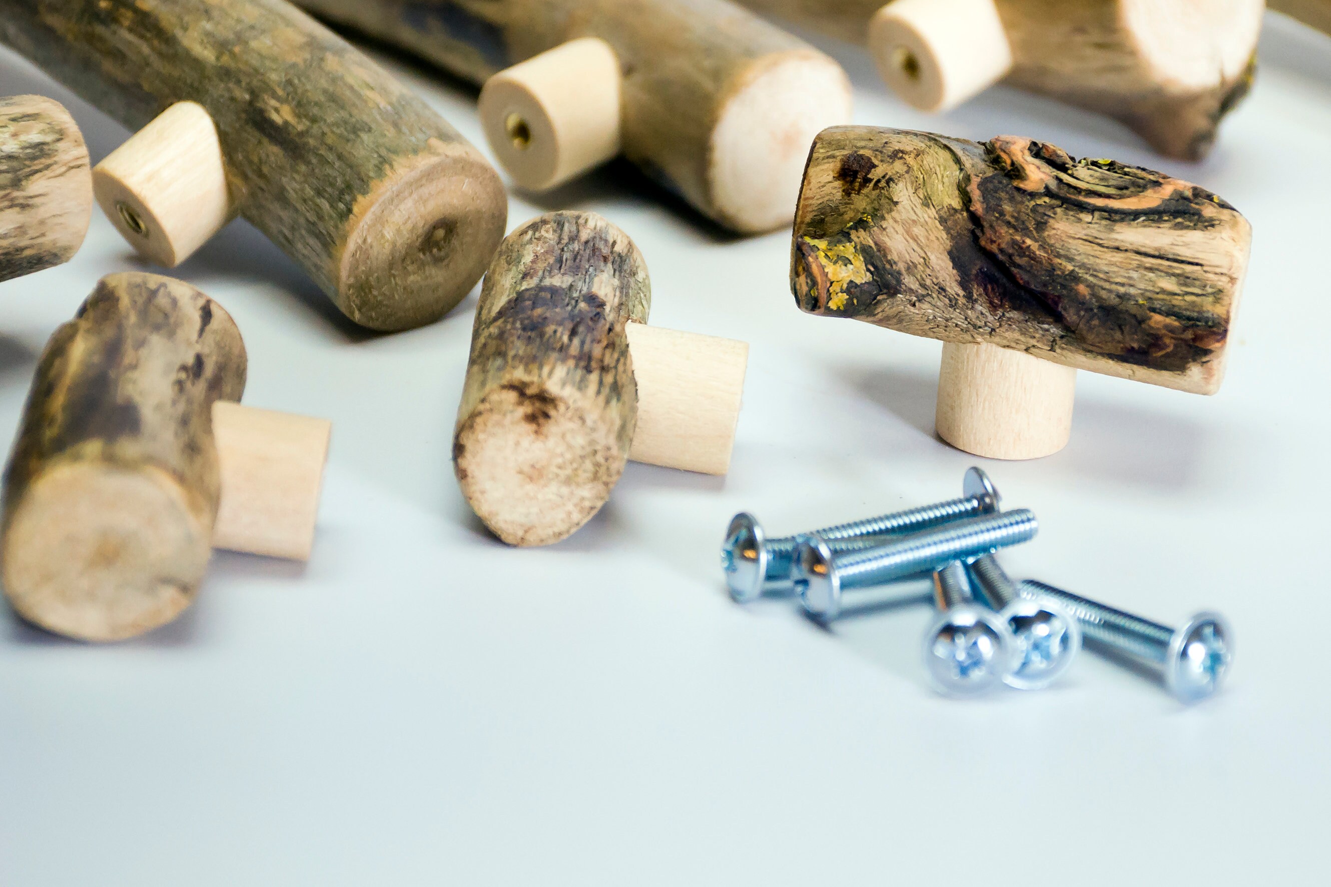 Schrankgriffe aus Eichenholz Schubladengriffe aus Holz | Etsy