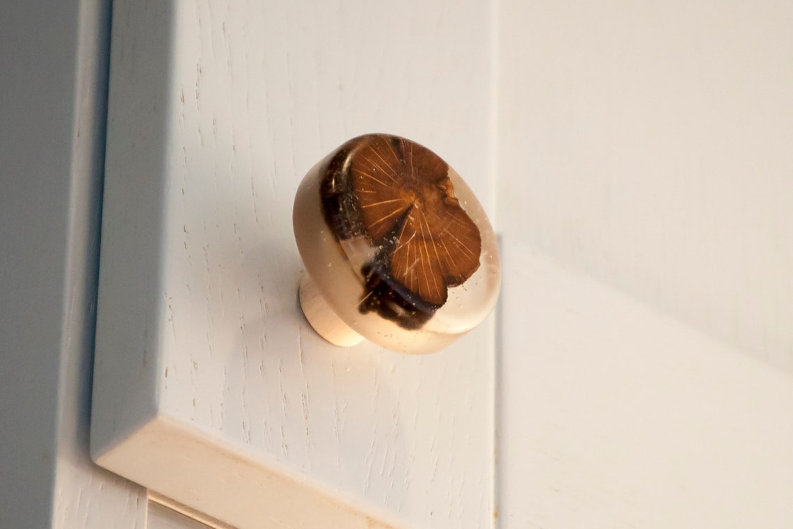 Schrankknöpfe aus Eichenholz Schubladenknöpfe aus Harz | Etsy