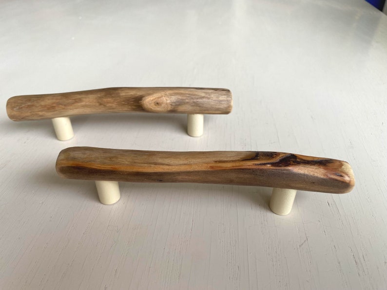 Driftwood pulls, drawer pulls, driftwood handles, original grips, IKEA furniture image 5