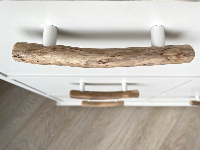 Driftwood pulls, drawer pulls, driftwood handles, original grips, IKEA furniture image 3