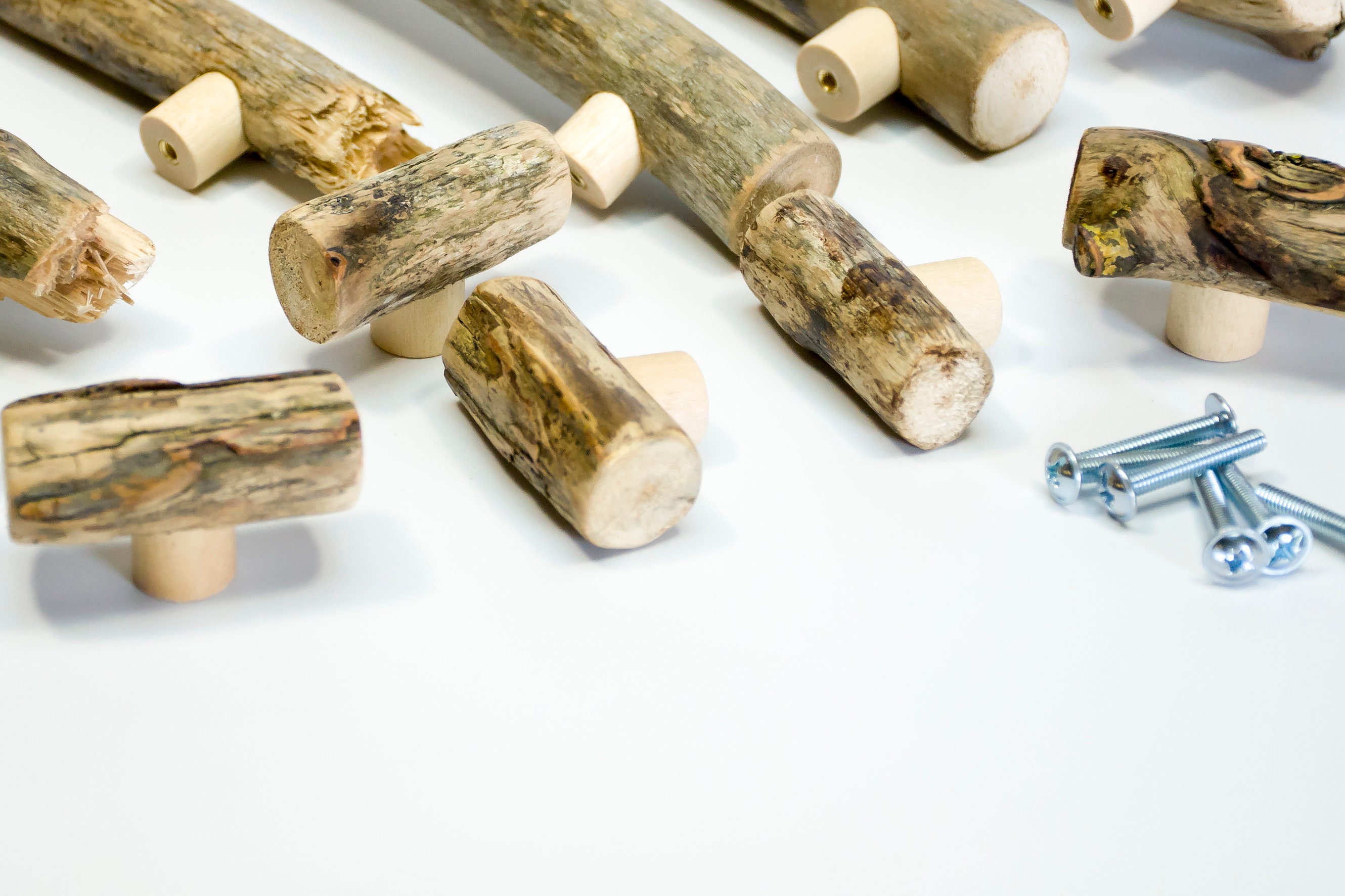 Schrankgriffe aus Eichenholz Schubladengriffe aus Holz | Etsy