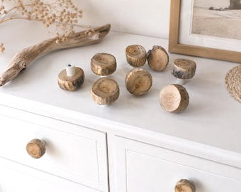 Pomello in legno, maniglia originale, maniglie per cassetti e armadi, tirante in legno, impugnature