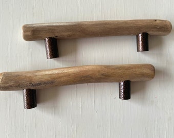 Cabinet pull, drawer pulls, cabinet handles, driftwood grips, original handles, Ikea furniture, wood branches handle