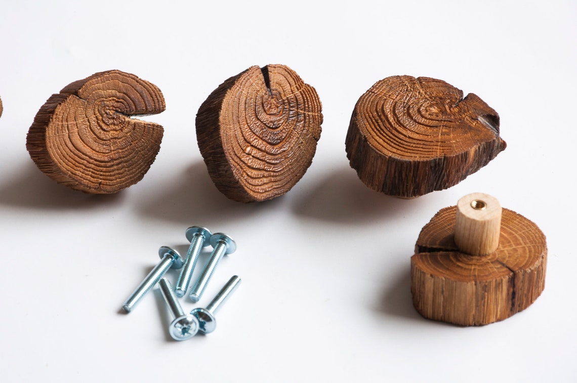Oak Knobs Wood Drawer Knobs Oak Handles Etsy