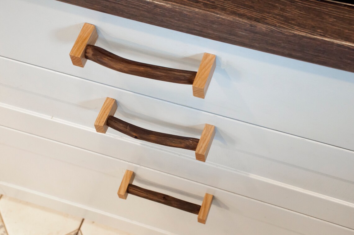 Oak pulls drawer pulls handles Etsy