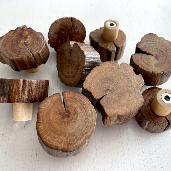 Oak cabinet knobs, wood drawer knobs, Oak cabinet handles, oak branch