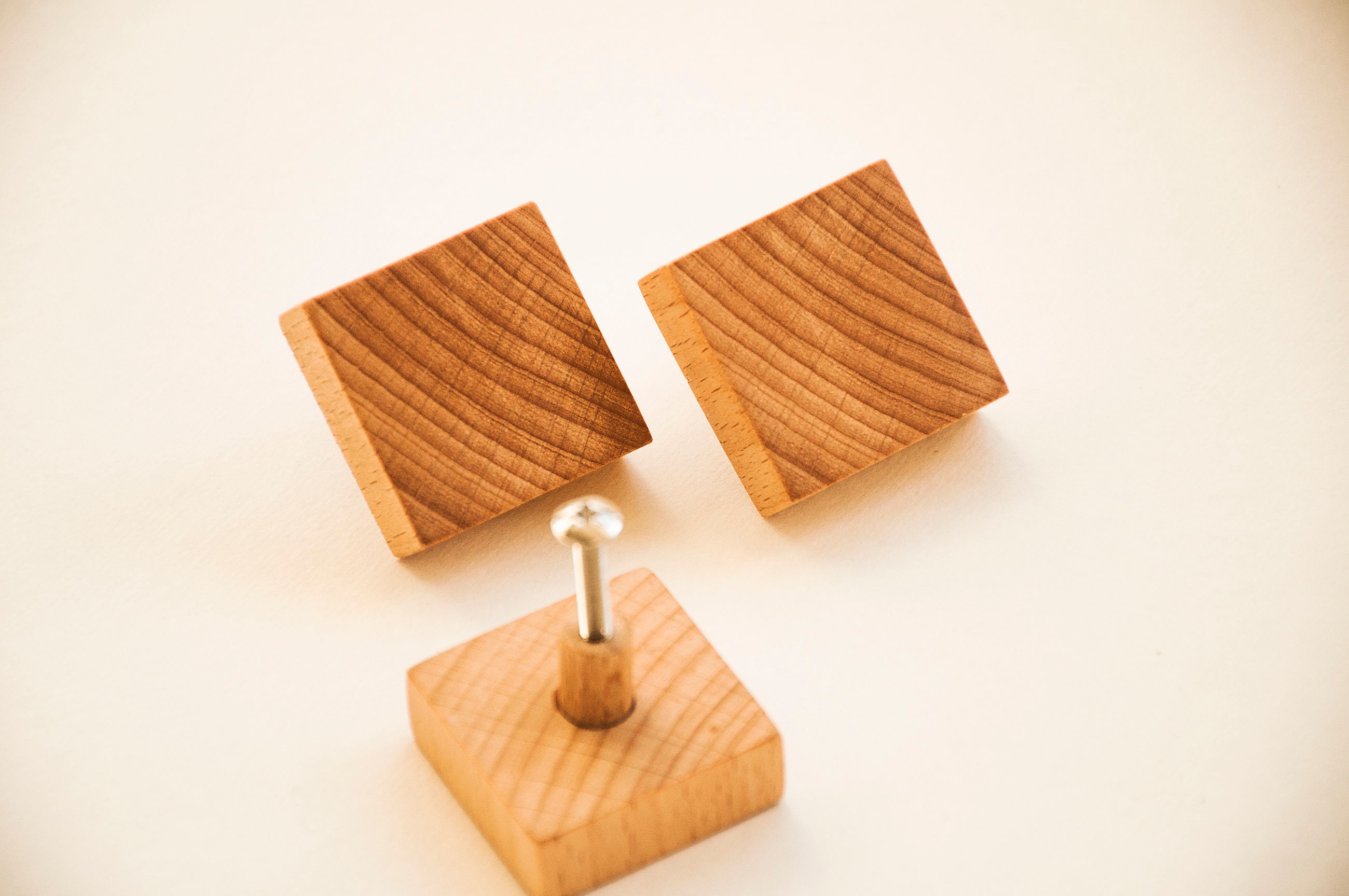 Beech Wood Knobs Wood Drawer Knobs Beech Etsy