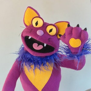 The Sunset Cat Puppet Scary puppet Hand Professional puppet