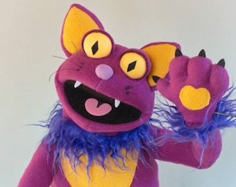 The Sunset Cat Puppet Scary puppet Hand Professional puppet