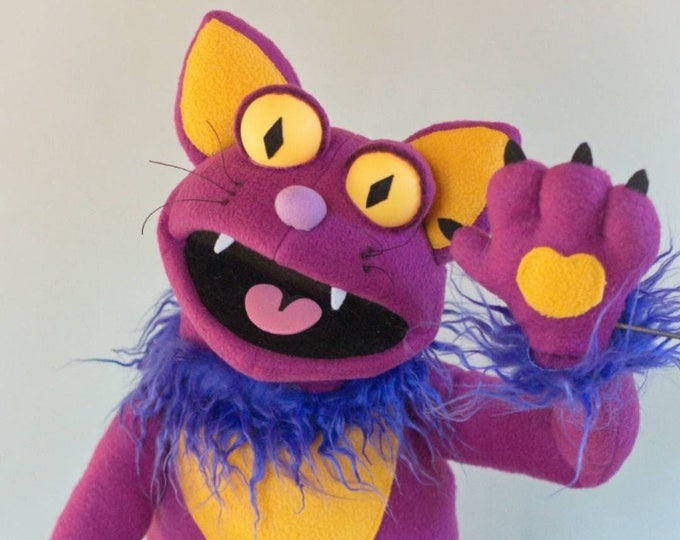 The Sunset Cat Puppet Scary Puppet Hand Professional Puppet Etsy
