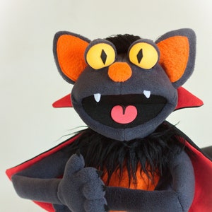 吸血鬼猫の人形 ハロウィン 怖い人形 ハンドパペット 面白い