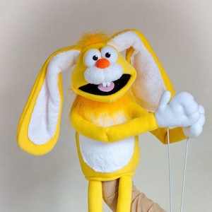Funny Bunny Puppet Easter Rabbit Professional Hand Puppet