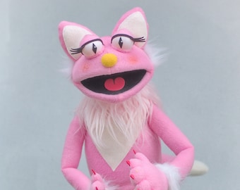 The Sunrise Cat Lady Puppet Burattino a mano Marionetta professionale