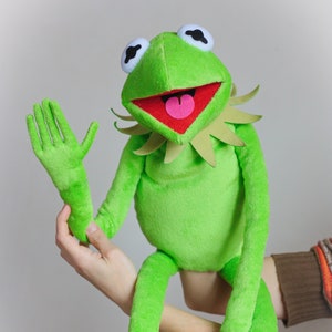 Funny green frog Puppet Professional puppet Hand puppet glove puppet image 1