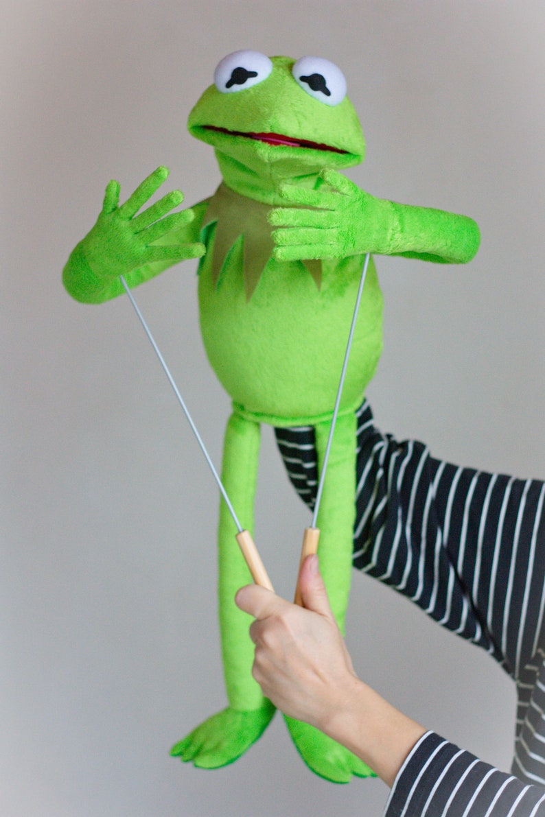 Funny green frog Puppet Professional puppet Hand puppet glove puppet image 3