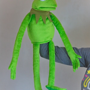 Funny green frog Puppet Professional puppet Hand puppet glove puppet image 8