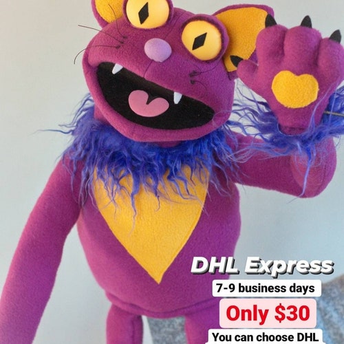 The Sunrise Cat Lady Puppet Hand Puppet Professional Etsy