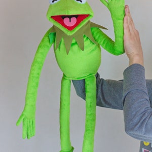 Funny green frog Puppet Professional puppet Hand puppet glove puppet image 5
