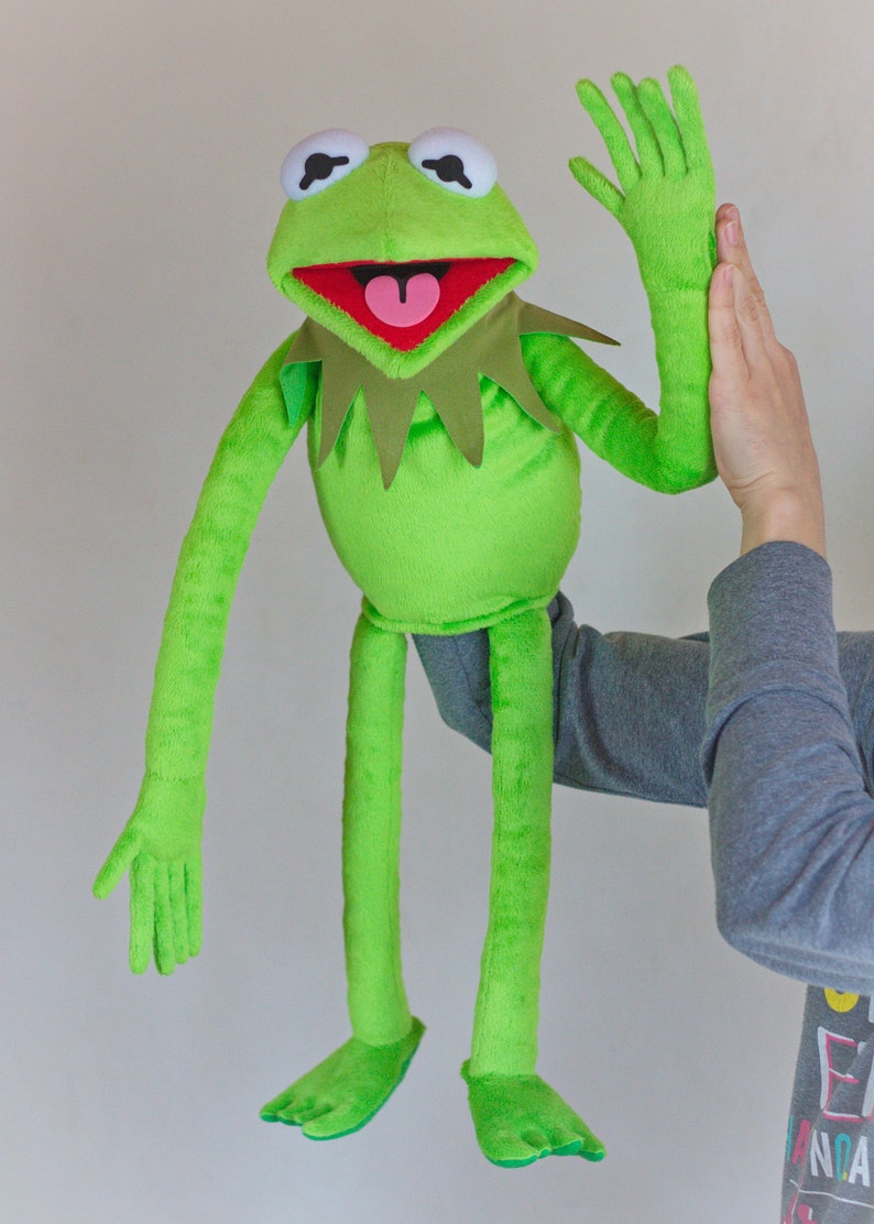 Funny green frog Puppet Professional puppet Hand puppet glove puppet image 5