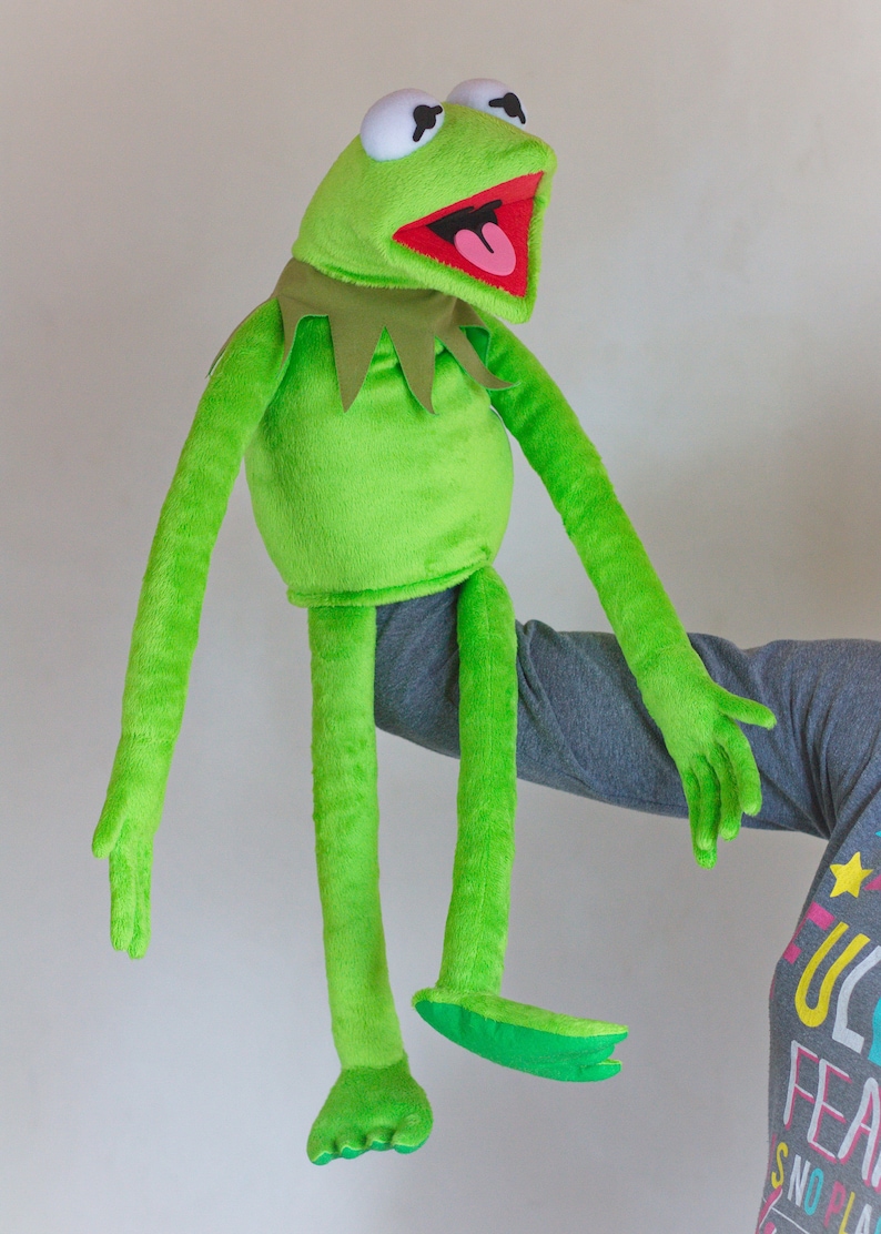 Funny green frog Puppet Professional puppet Hand puppet glove puppet image 7