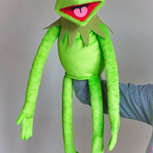 Funny green frog Puppet Professional puppet Hand puppet glove puppet image 10