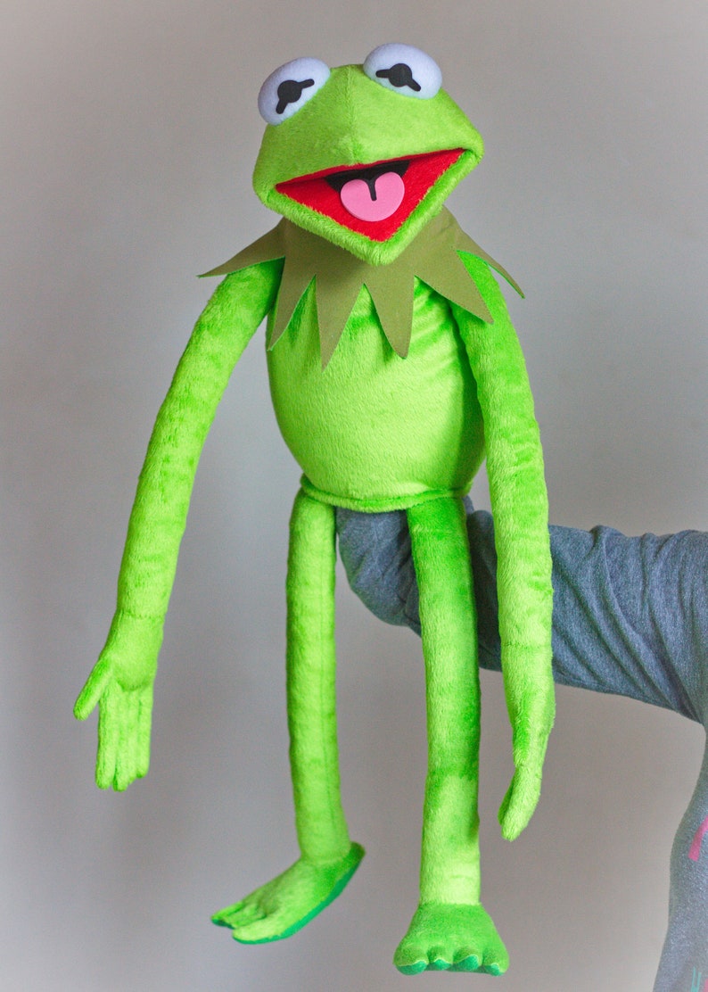 Funny green frog Puppet Professional puppet Hand puppet glove puppet image 10