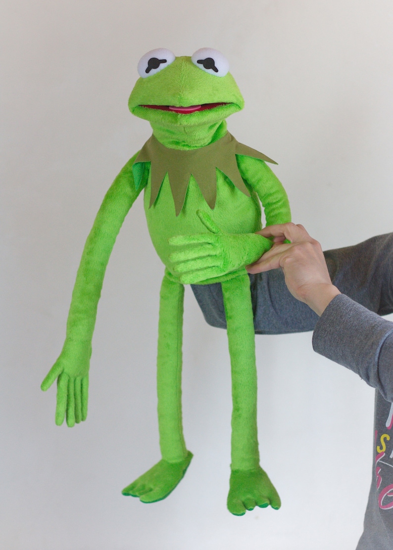 Funny green frog Puppet Professional puppet Hand puppet glove puppet image 4