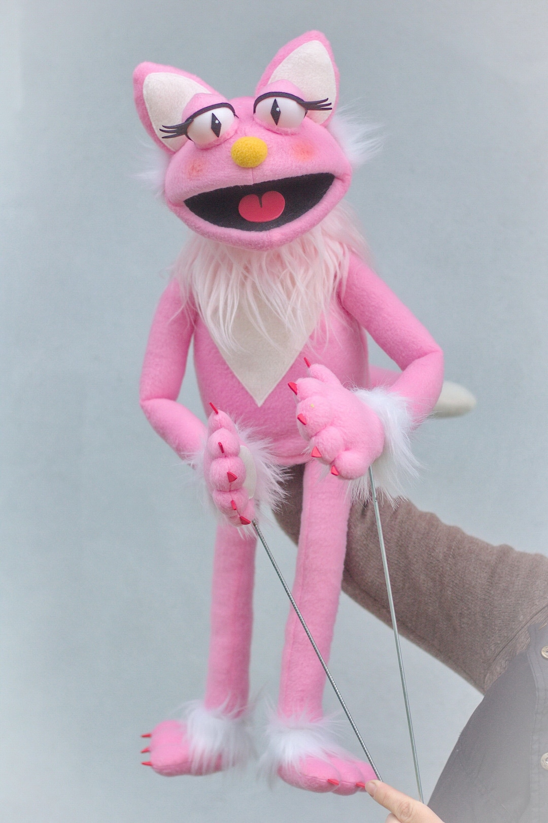The Sunrise Cat Lady Puppet Hand Puppet Professional Etsy
