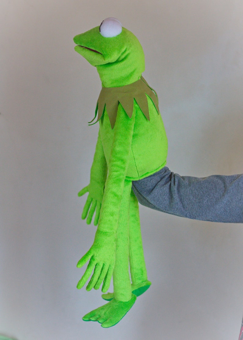 Funny green frog Puppet Professional puppet Hand puppet glove puppet image 9