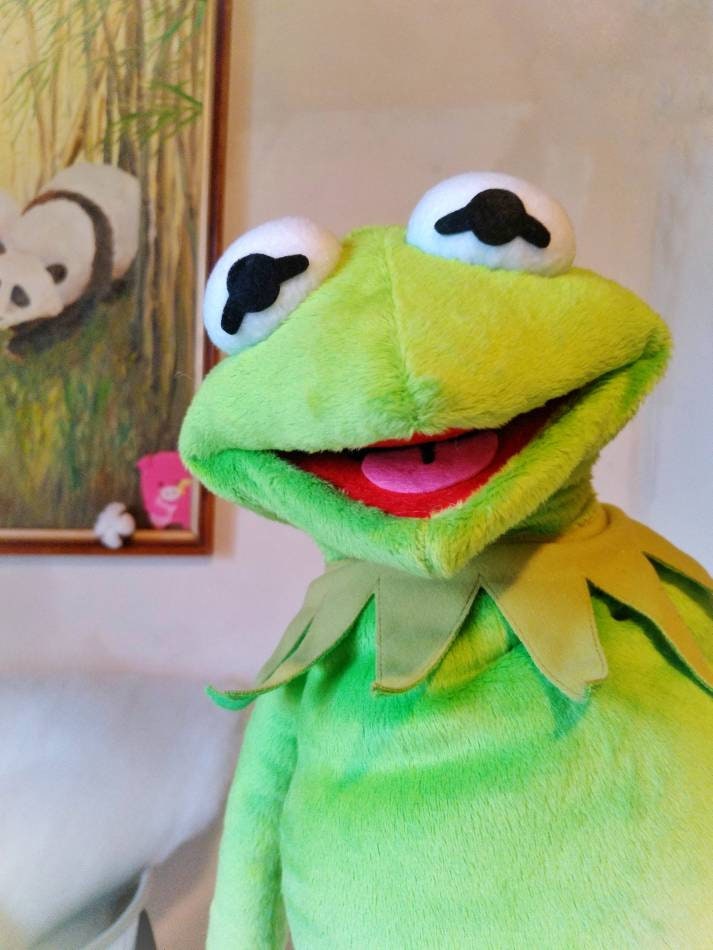Details about   Happiness Express 1995 Hand Puppet Stuffed Plush Toy Happy Green Pond Frog 