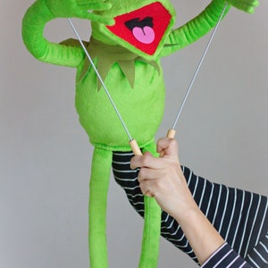 Funny green frog Puppet Professional puppet Hand puppet glove puppet image 2