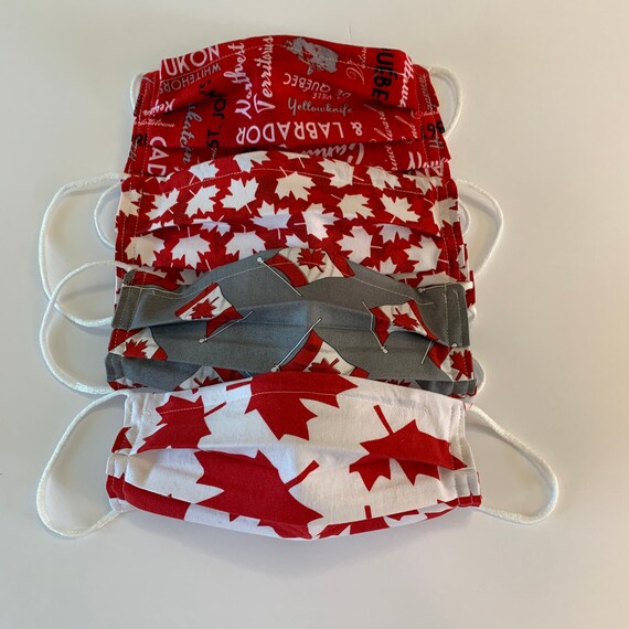 Canada Flag Face Mask Canada Face mask Christmas gift sewn Etsy