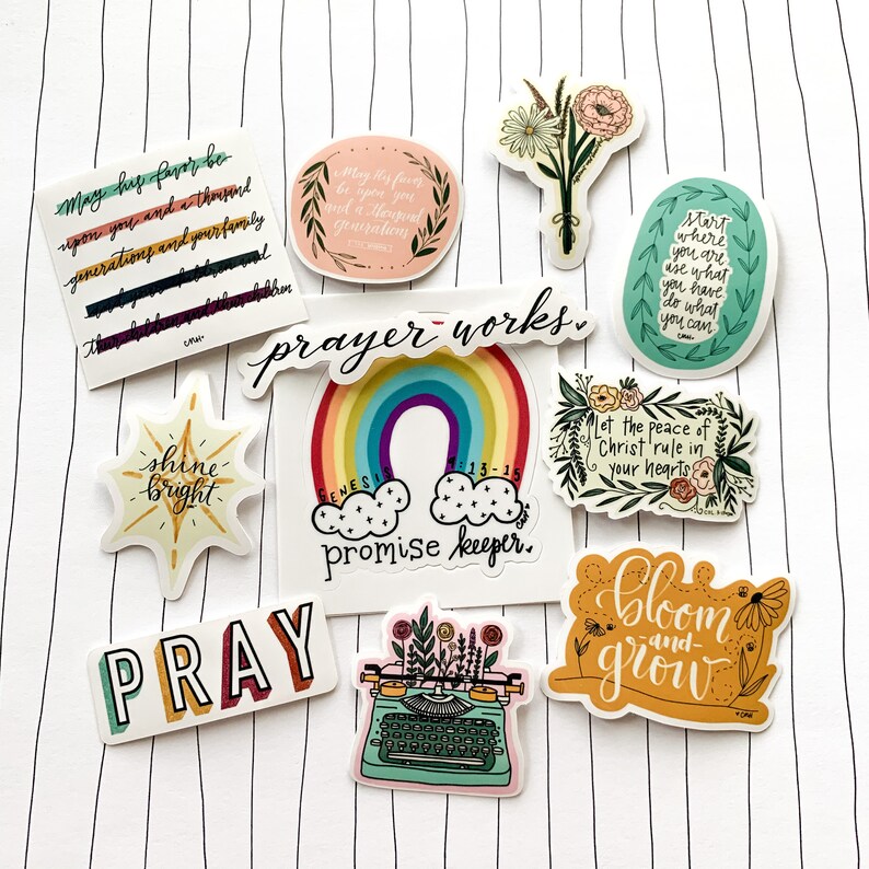 Prayer Works Sticker Christian Stickers Water Bottle Stickers Laptop ...