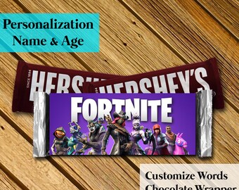 battle royale candy bar wrappers video game candy bar video game hershey bar wrappers video game chocolate wrappers - fortnite candy bar labels