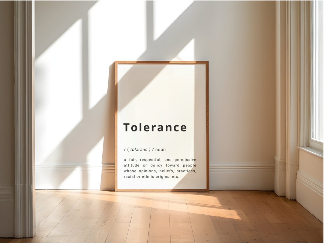 Tolerance Meaning, Definition Art, Definition Poster, Dictionary Print