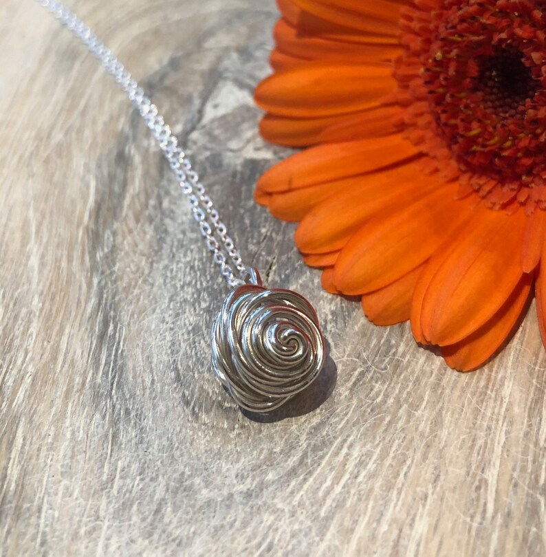 Bridesmaid Gift Flower Necklace Birthday Gift Silver Rose Necklace Gift For Her Valentines gift Rose Pendant Rose Necklace Roses