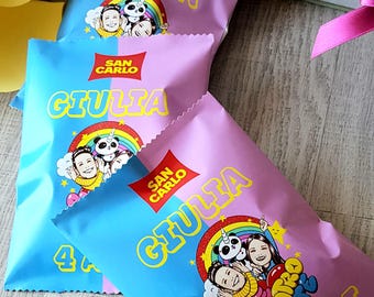 Personalized Me Against You chips / end of party souvenir decoration for birthday