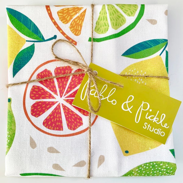 Citrus tea towel