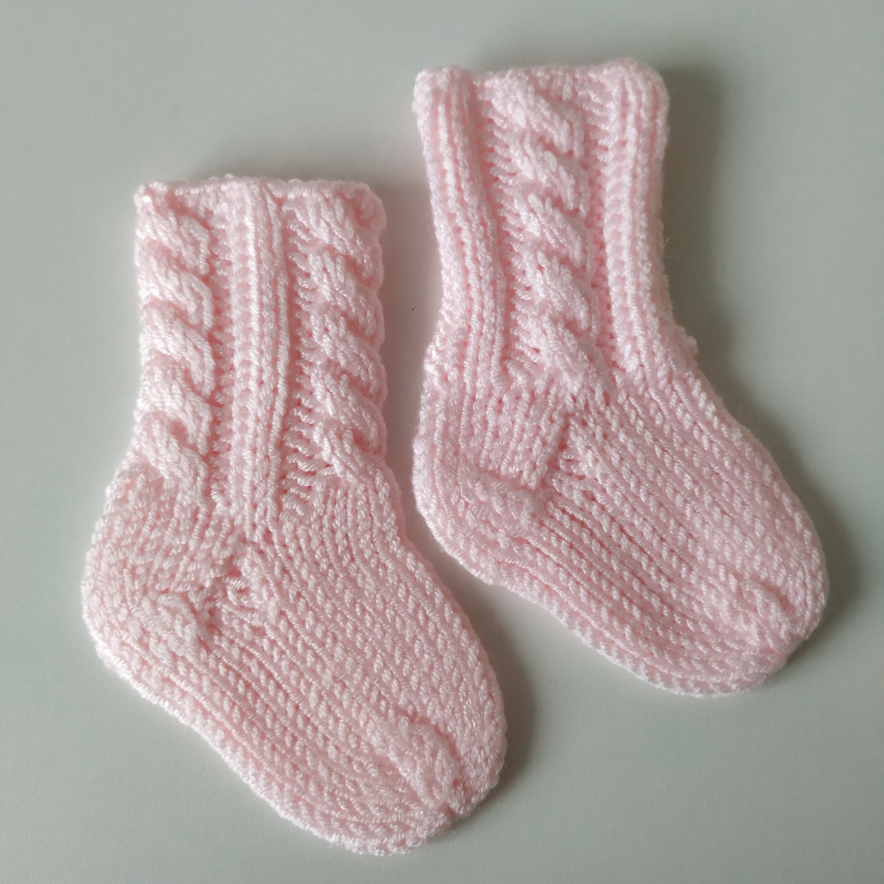 CUSTOM HandKnitted Newborn Toddler Baby Girl Cable Socks Etsy