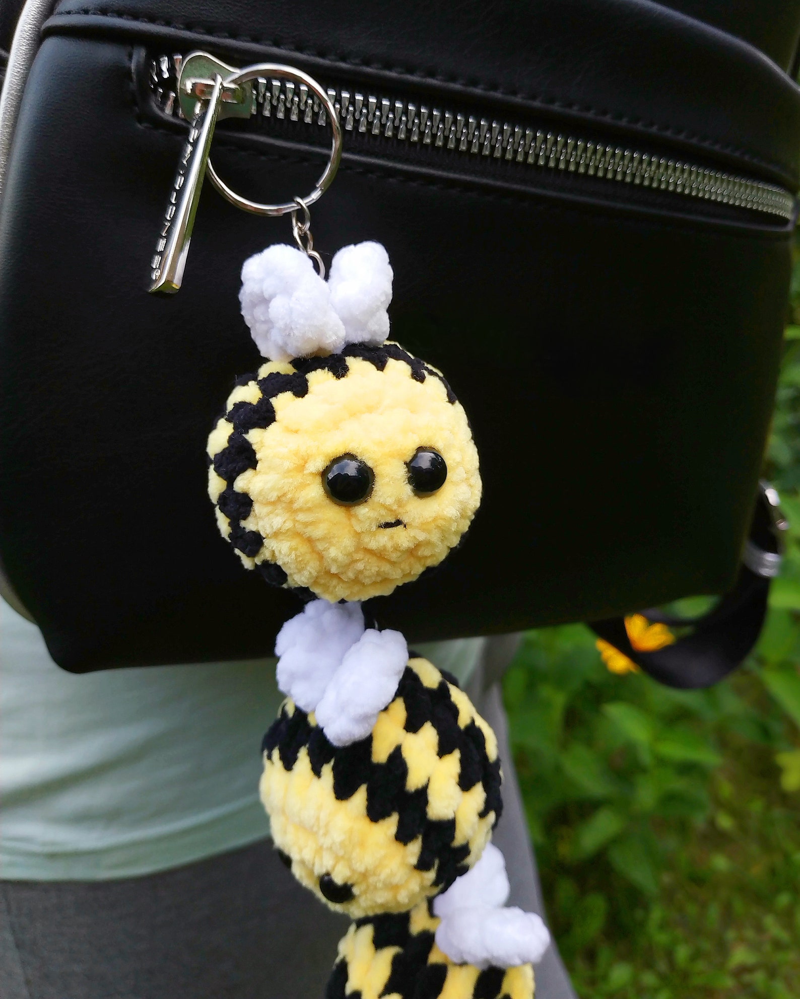 Crochet Bees Keychain PATTERN Easy Plush Bumble Bee Amigurumi Etsy